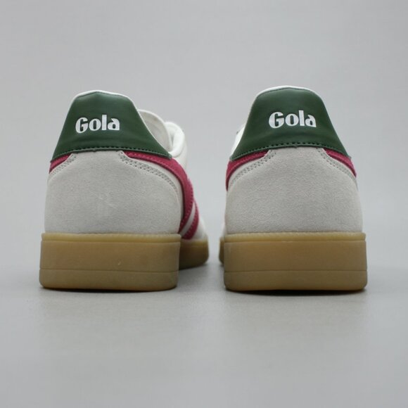 Gola Men's 10 Viper Leather White Gray Pink Tennis/gym Shoes Sneakers - CLB744 - Picture 3 of 12